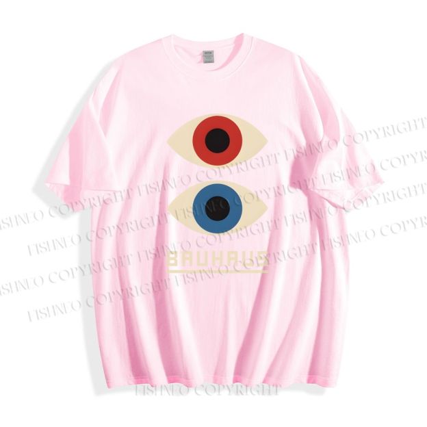 Unisex Bauhaus Art Eyes Printed Classic Cotton T-shirt