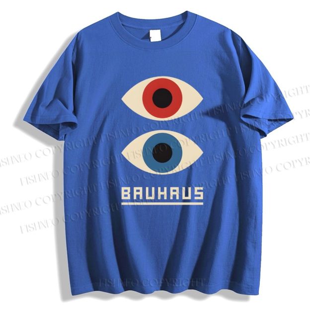 Unisex Bauhaus Art Eyes Printed Classic Cotton T-shirt