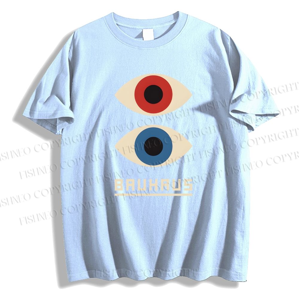 Unisex Bauhaus Art Eyes Printed Classic Cotton T-shirt
