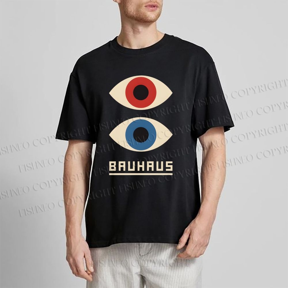 Unisex Bauhaus Art Eyes Printed Classic Cotton T-shirt