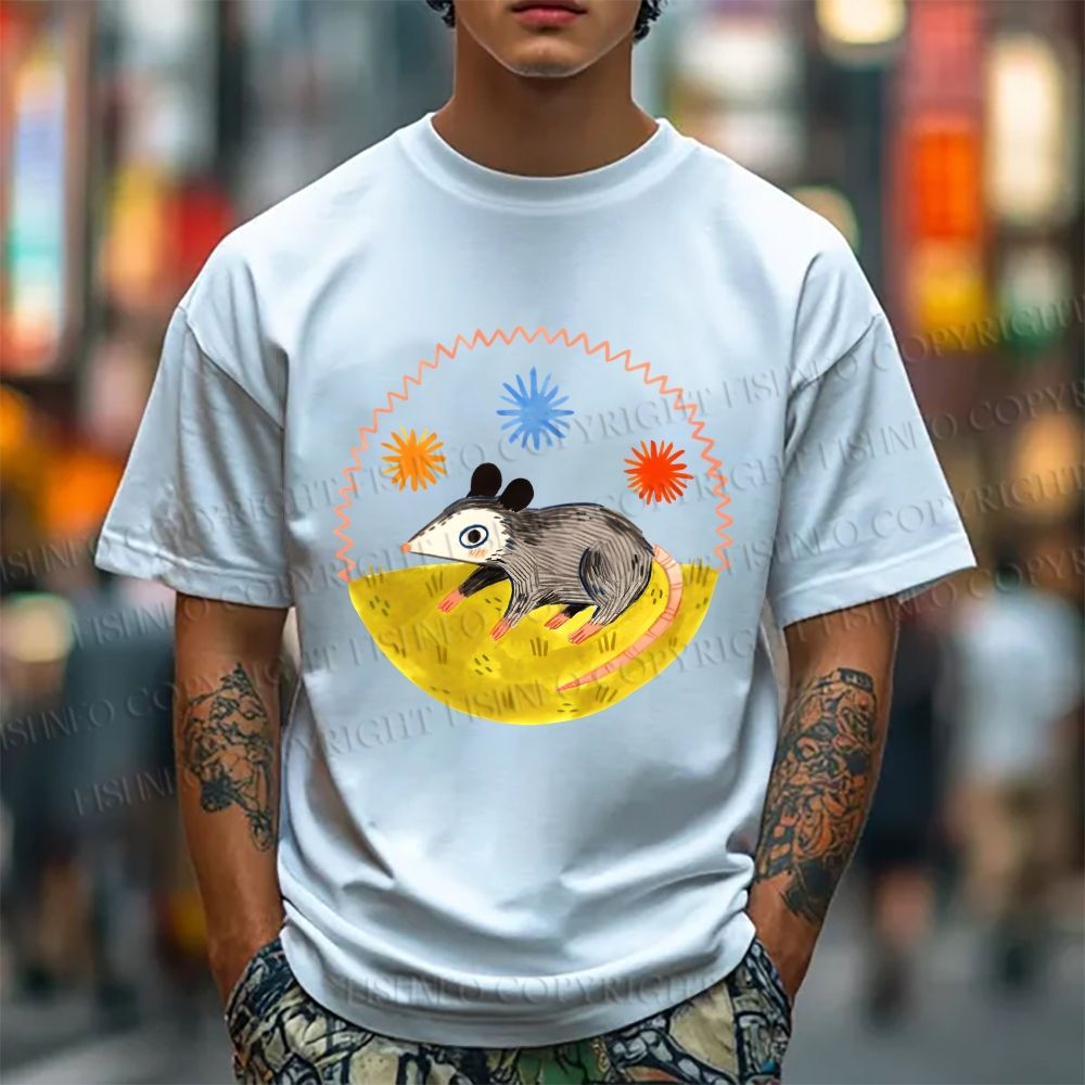 Unisex Cute Opossum Classic Cotton T-shirt