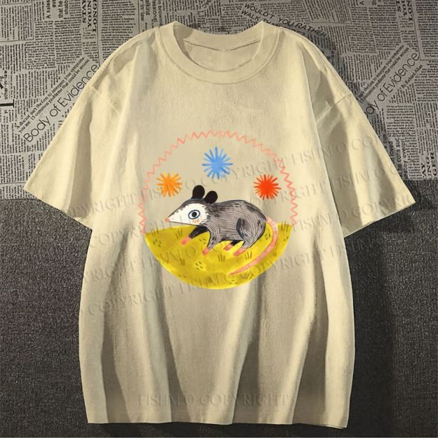 Unisex Cute Opossum Classic Cotton T-shirt