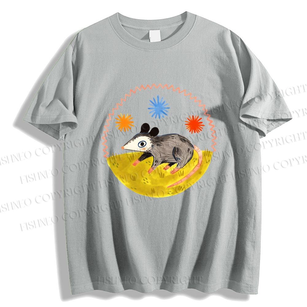 Unisex Cute Opossum Classic Cotton T-shirt