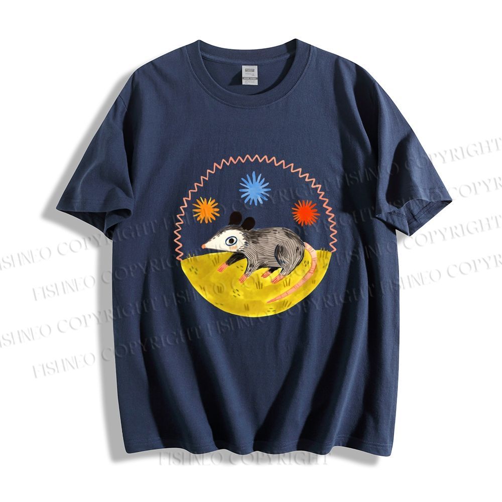Unisex Cute Opossum Classic Cotton T-shirt