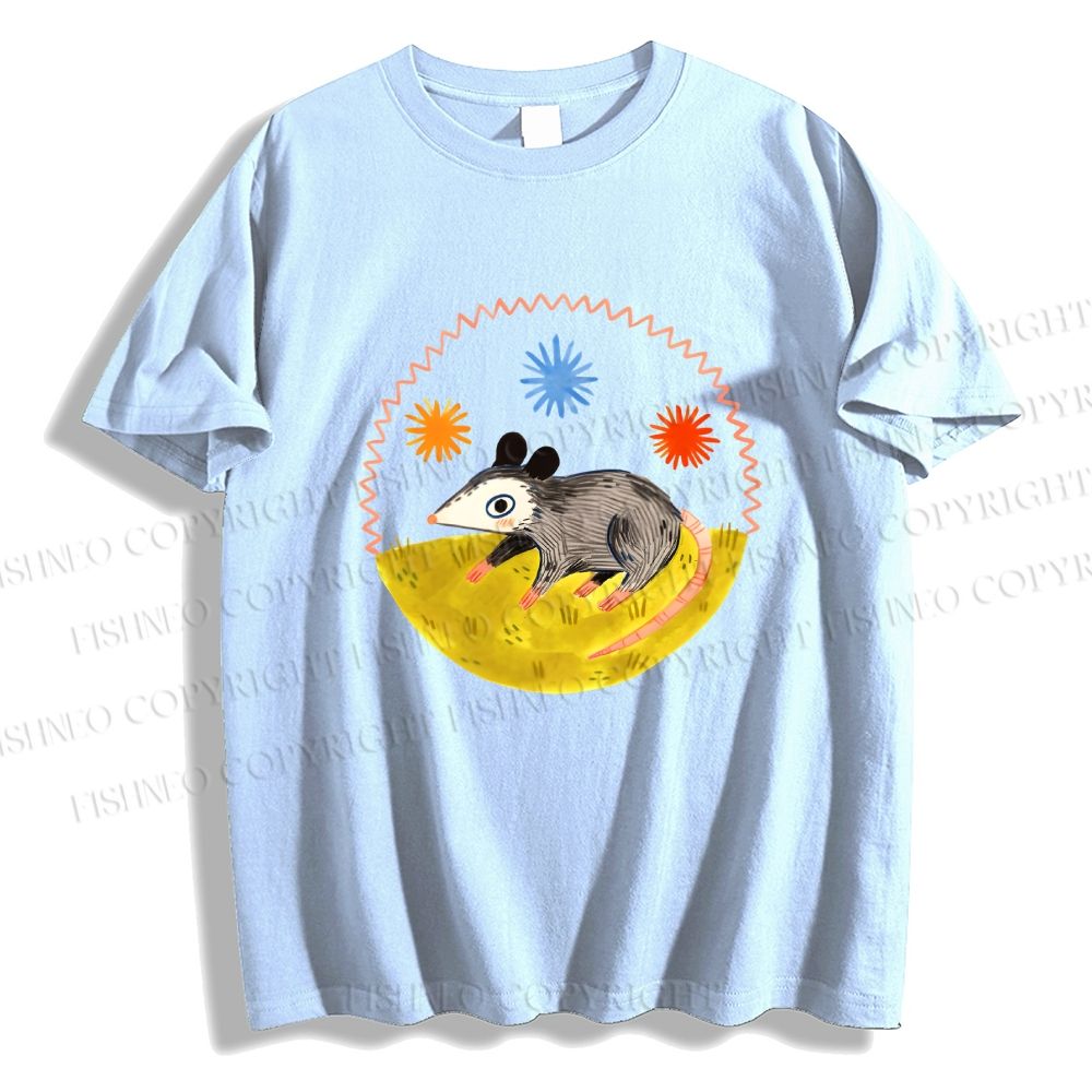 Unisex Cute Opossum Classic Cotton T-shirt