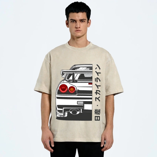 Nissan Car Vintage Wash Japanese Design T-Shirt