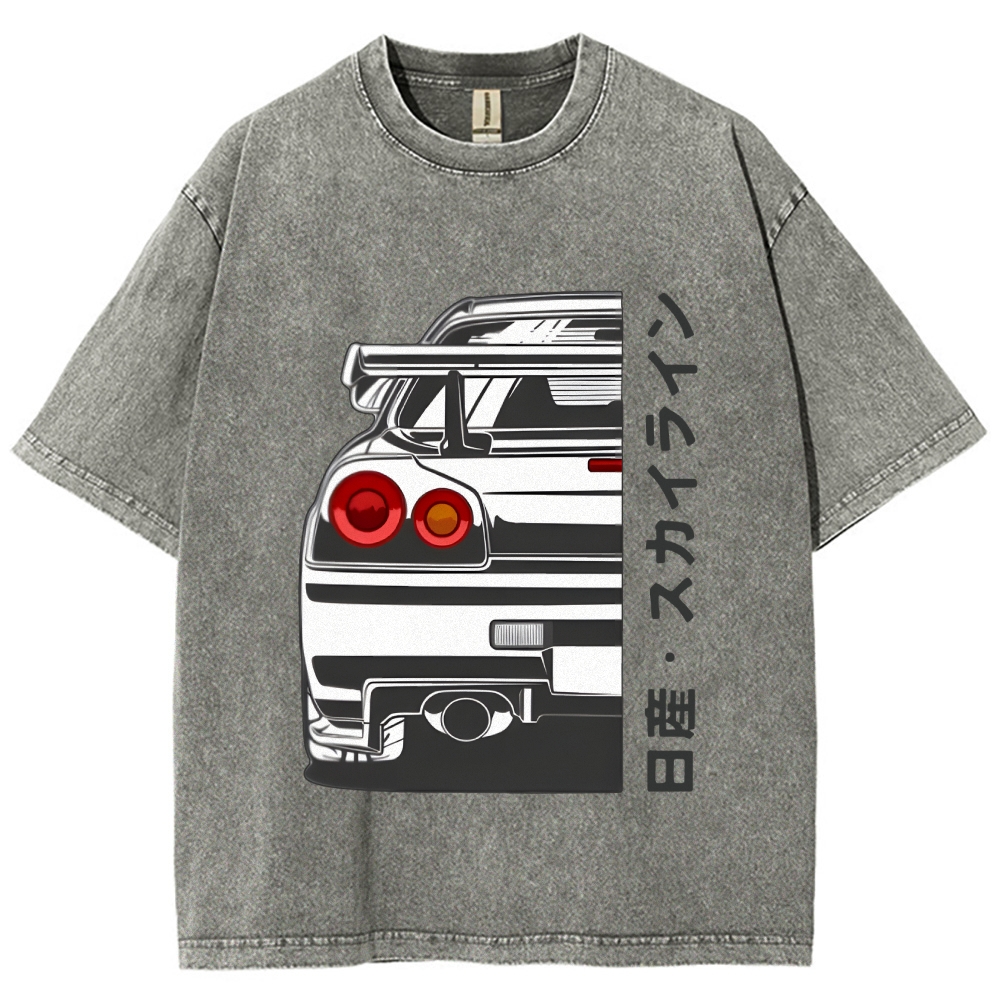 Nissan Car Vintage Wash Japanese Design T-Shirt