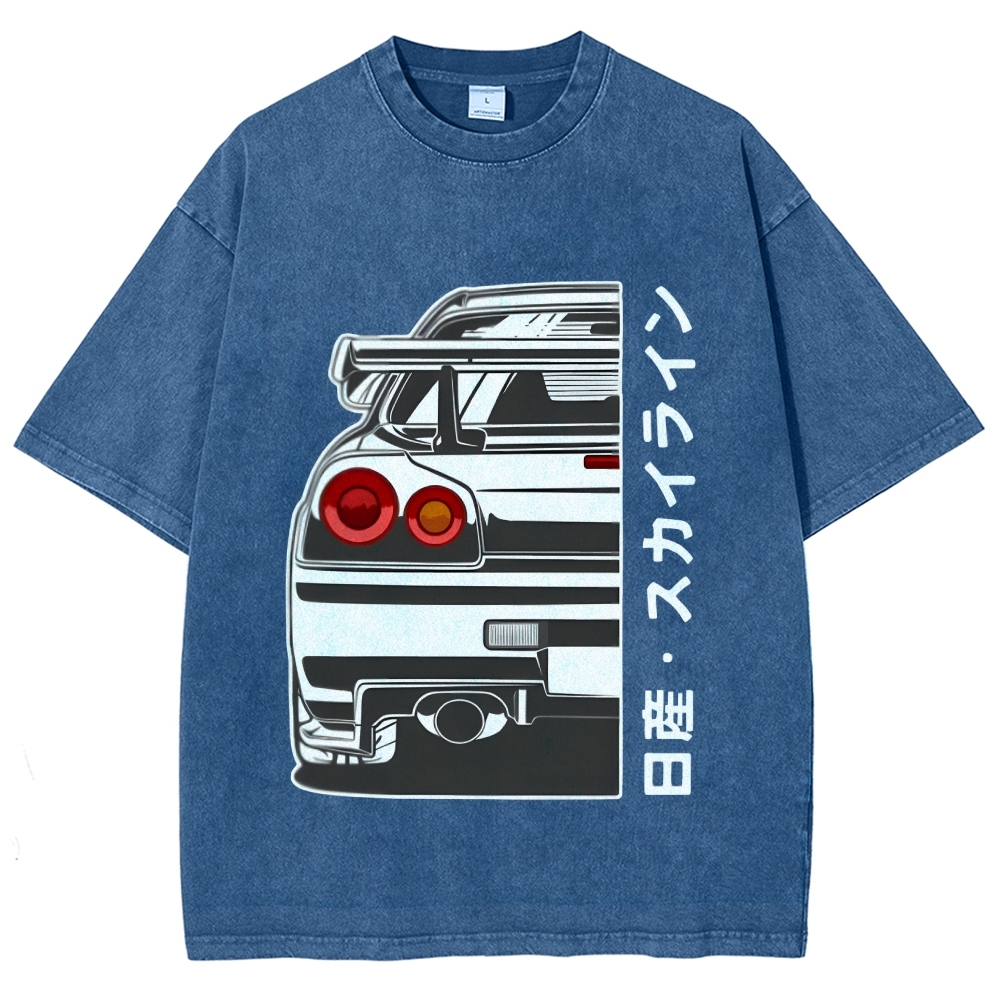 Nissan Car Vintage Wash Japanese Design T-Shirt