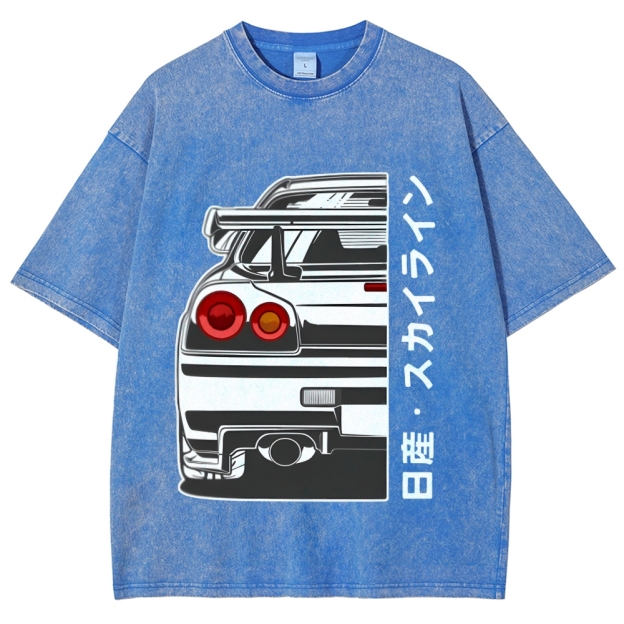 Nissan Car Vintage Wash Japanese Design T-Shirt