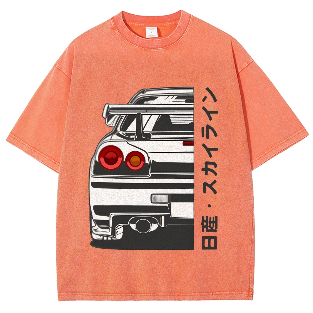 Nissan Car Vintage Wash Japanese Design T-Shirt