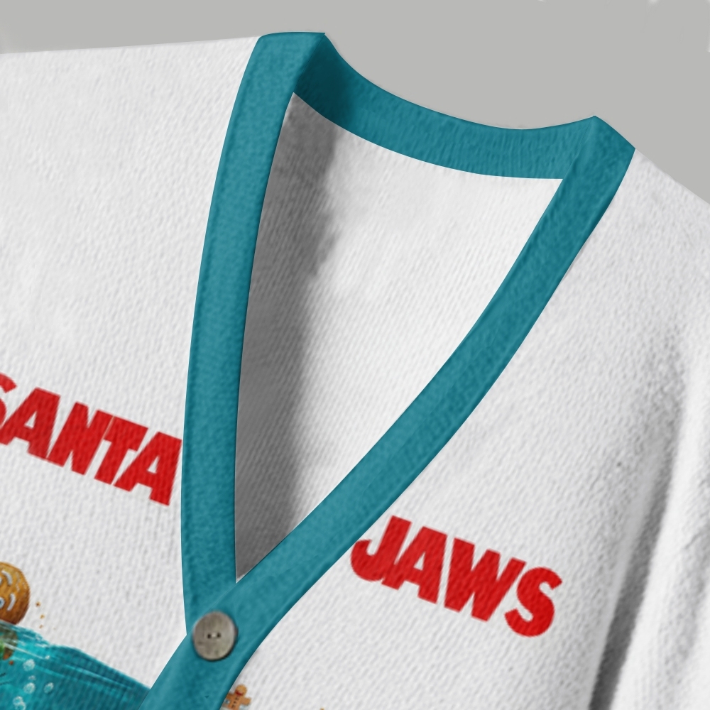 Fishneo Santa’s Holiday Chaos: Gingerbread Trouble Ugly Cardigan Sweater