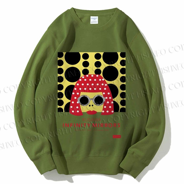Unisex Japanese Yayoi Kusama Woman Printed Sweatshirt