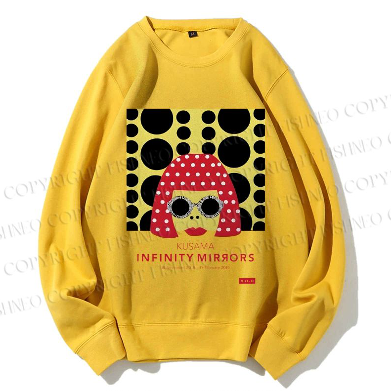 Unisex Japanese Yayoi Kusama Woman Printed Sweatshirt