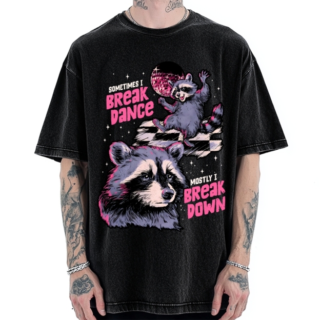 Unisex Sometimes I Break Dance Vintage Washed T-shirt