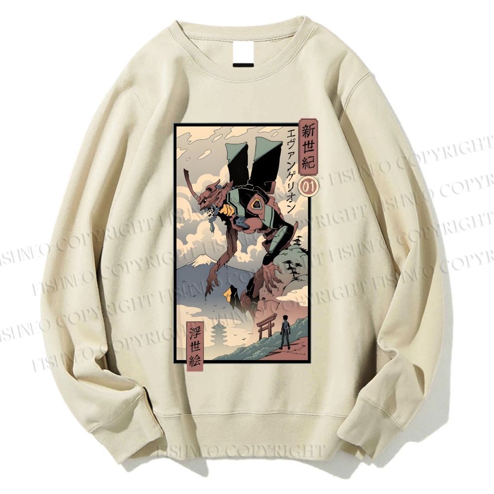 Unisex EVA Ukiyo-e Shinji Ikari Printed Sweatshirt