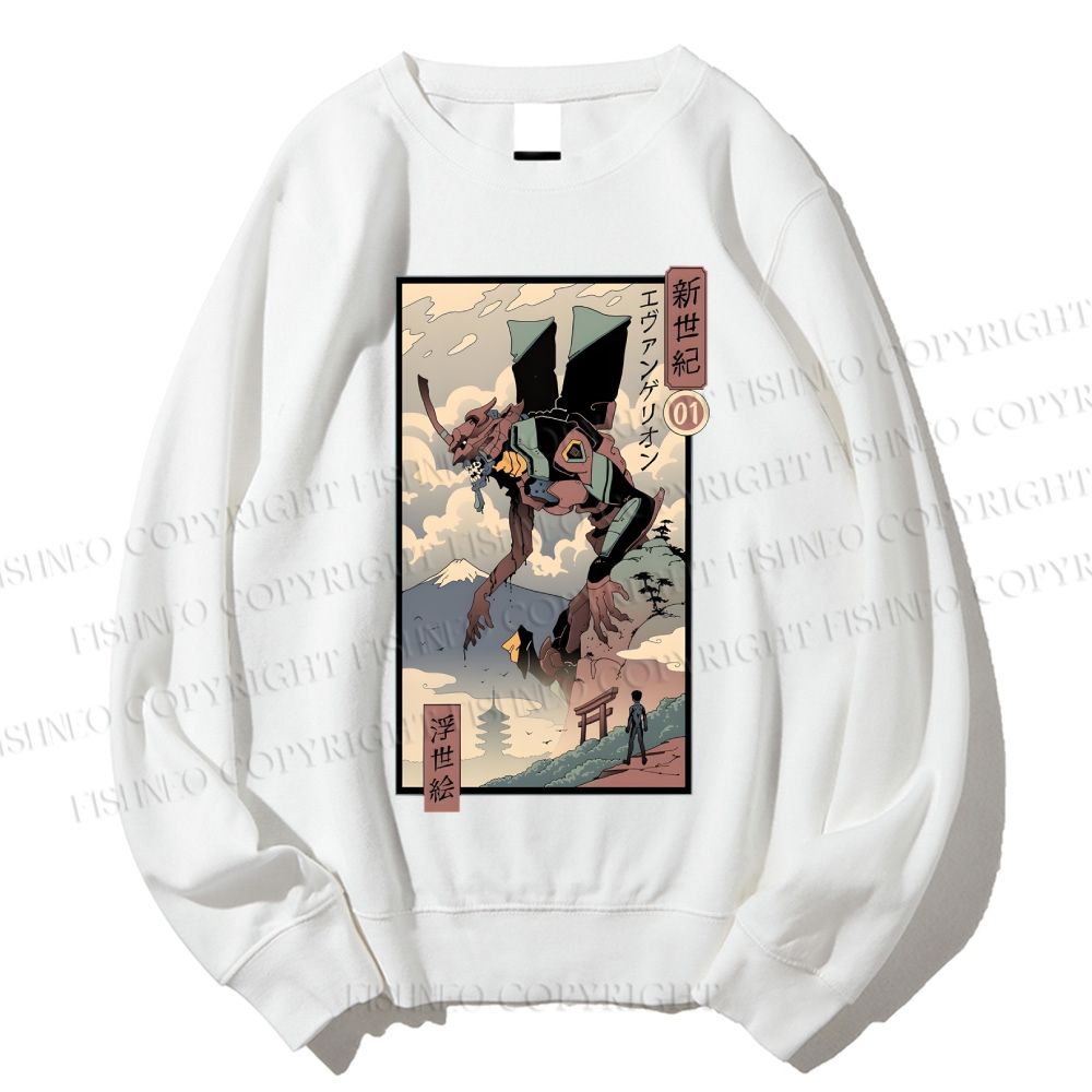 Unisex EVA Ukiyo-e Shinji Ikari Printed Sweatshirt