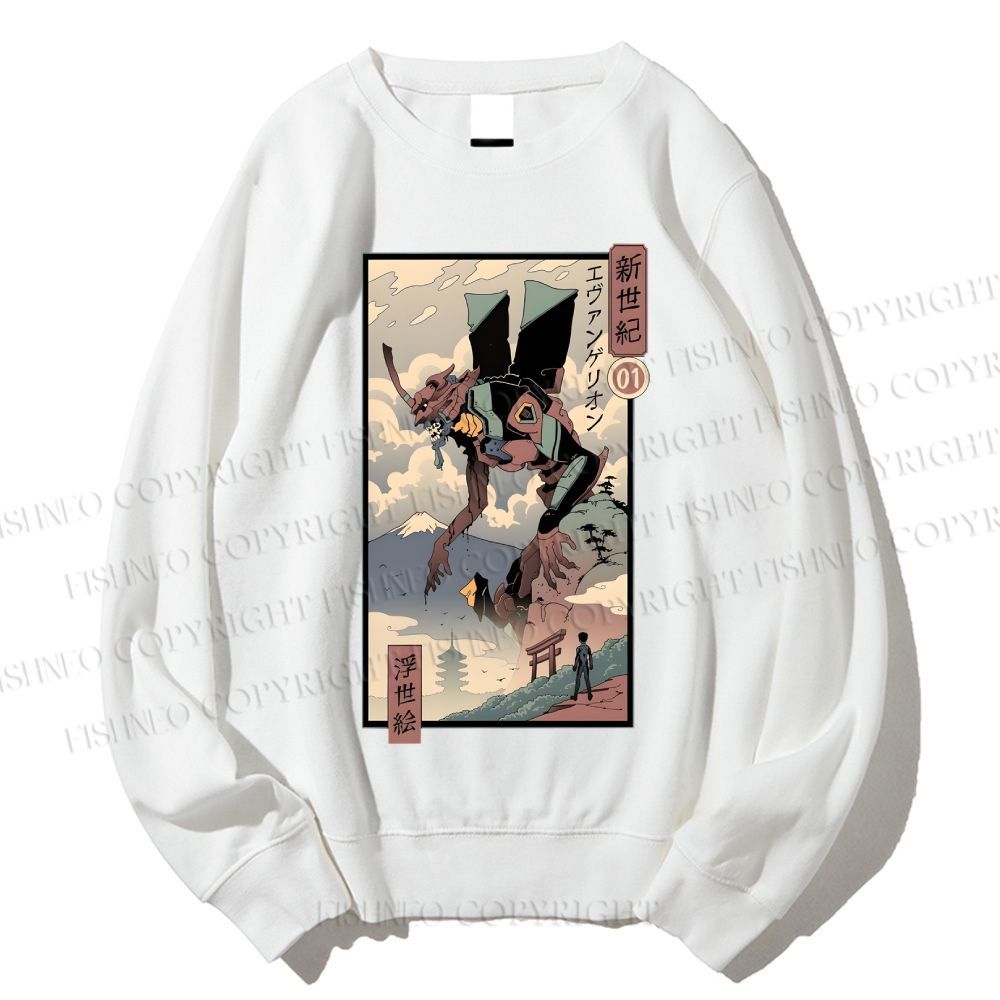 Unisex EVA Ukiyo-e Shinji Ikari Printed Sweatshirt