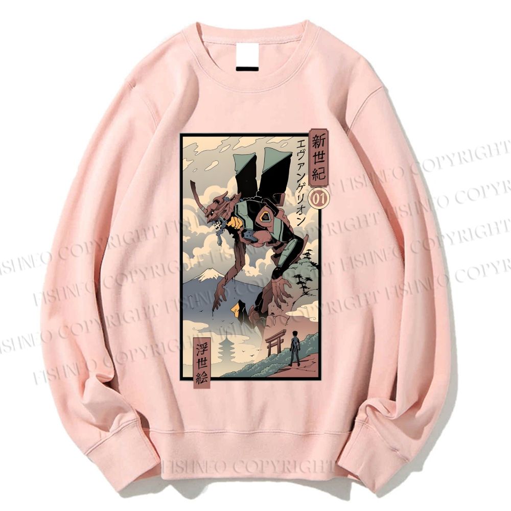 Unisex EVA Ukiyo-e Shinji Ikari Printed Sweatshirt