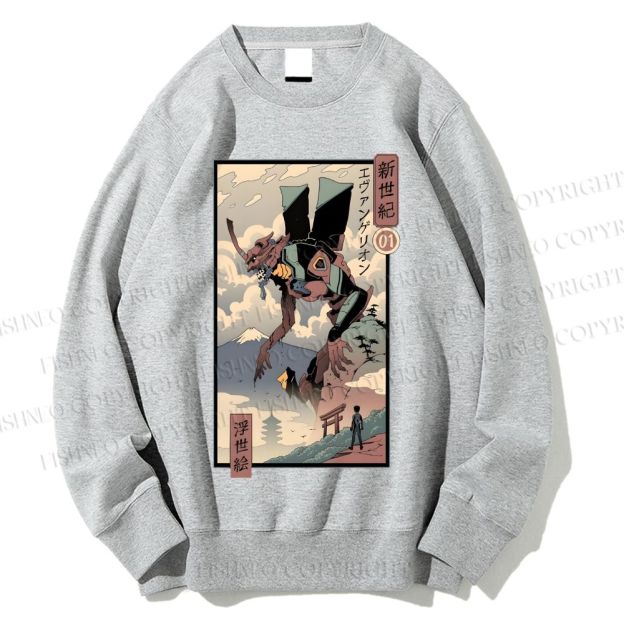 Unisex EVA Ukiyo-e Shinji Ikari Printed Sweatshirt