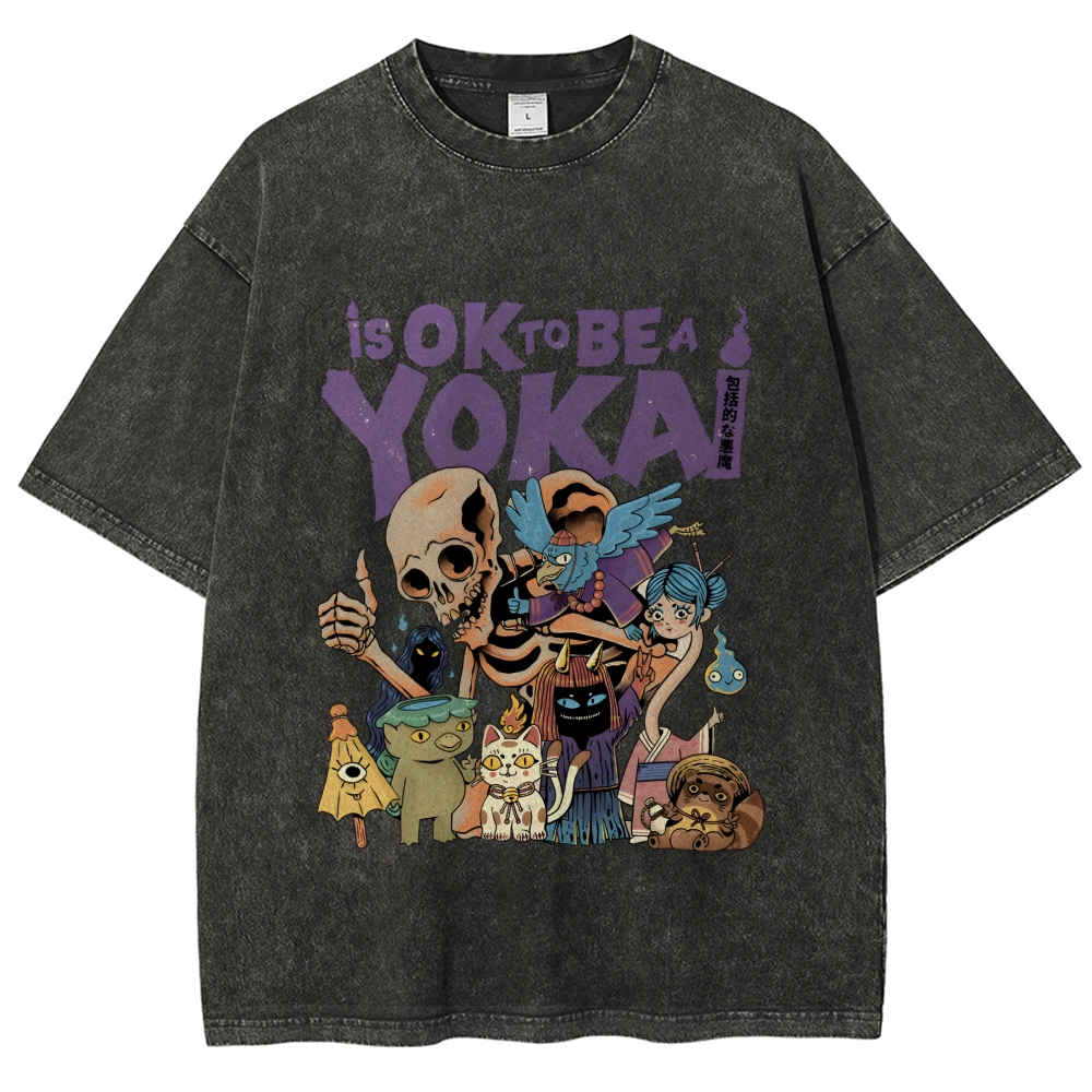 Ok yokai Vintage Washed T-shirt
