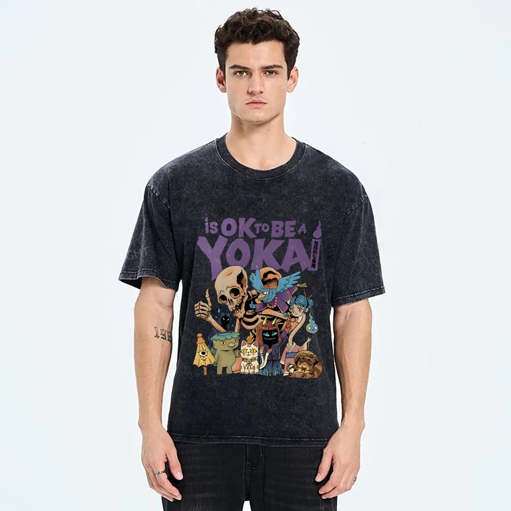 Ok yokai Vintage Washed T-shirt