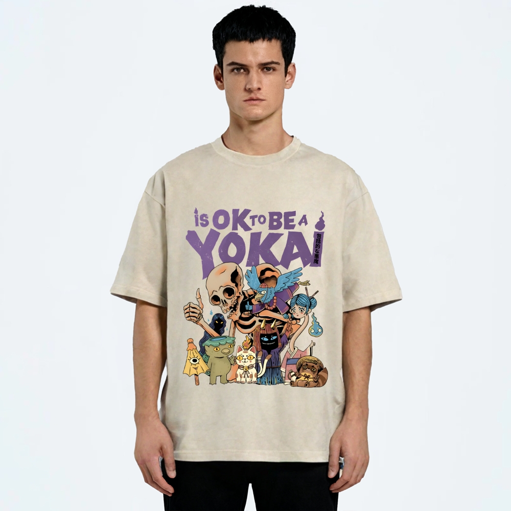 Ok yokai Vintage Washed T-shirt