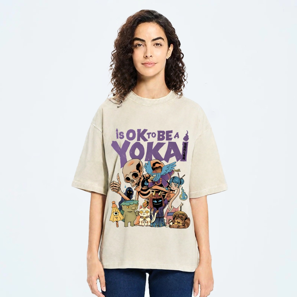 Ok yokai Vintage Washed T-shirt