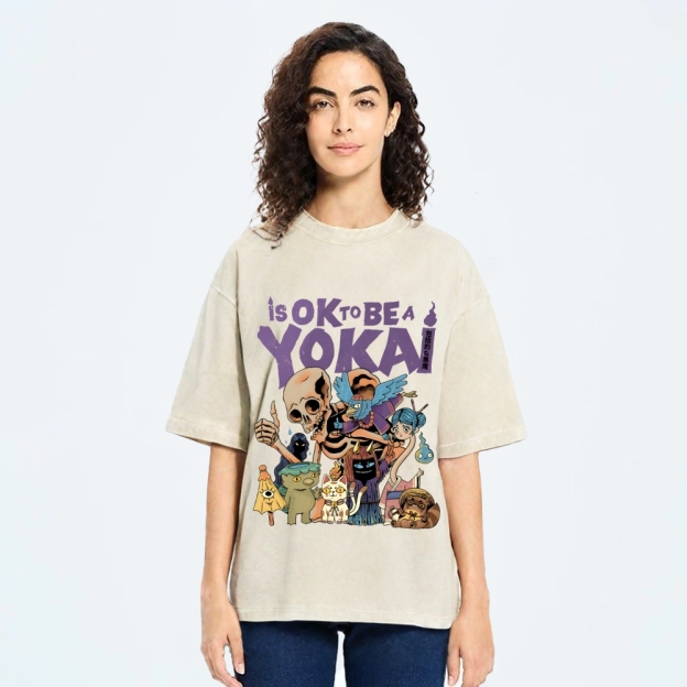 Ok yokai Vintage Washed T-shirt