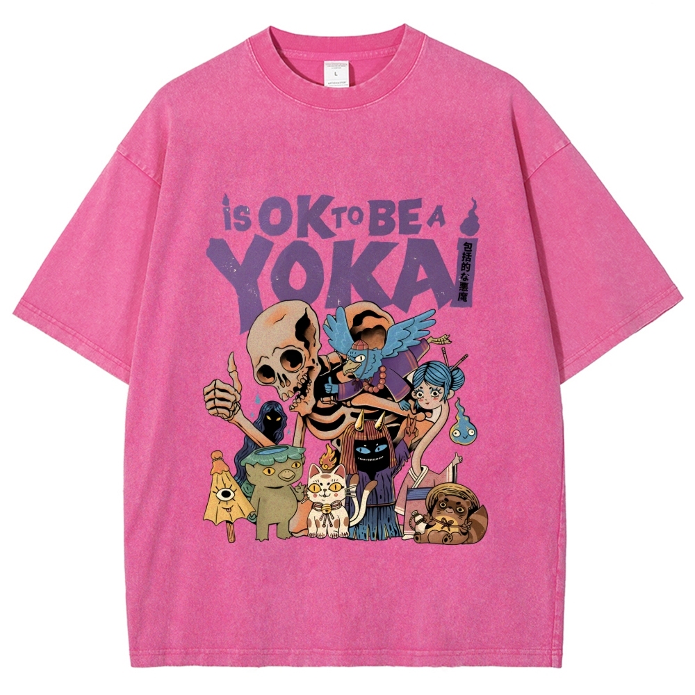 Ok yokai Vintage Washed T-shirt