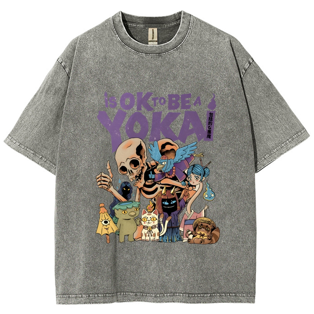 Ok yokai Vintage Washed T-shirt