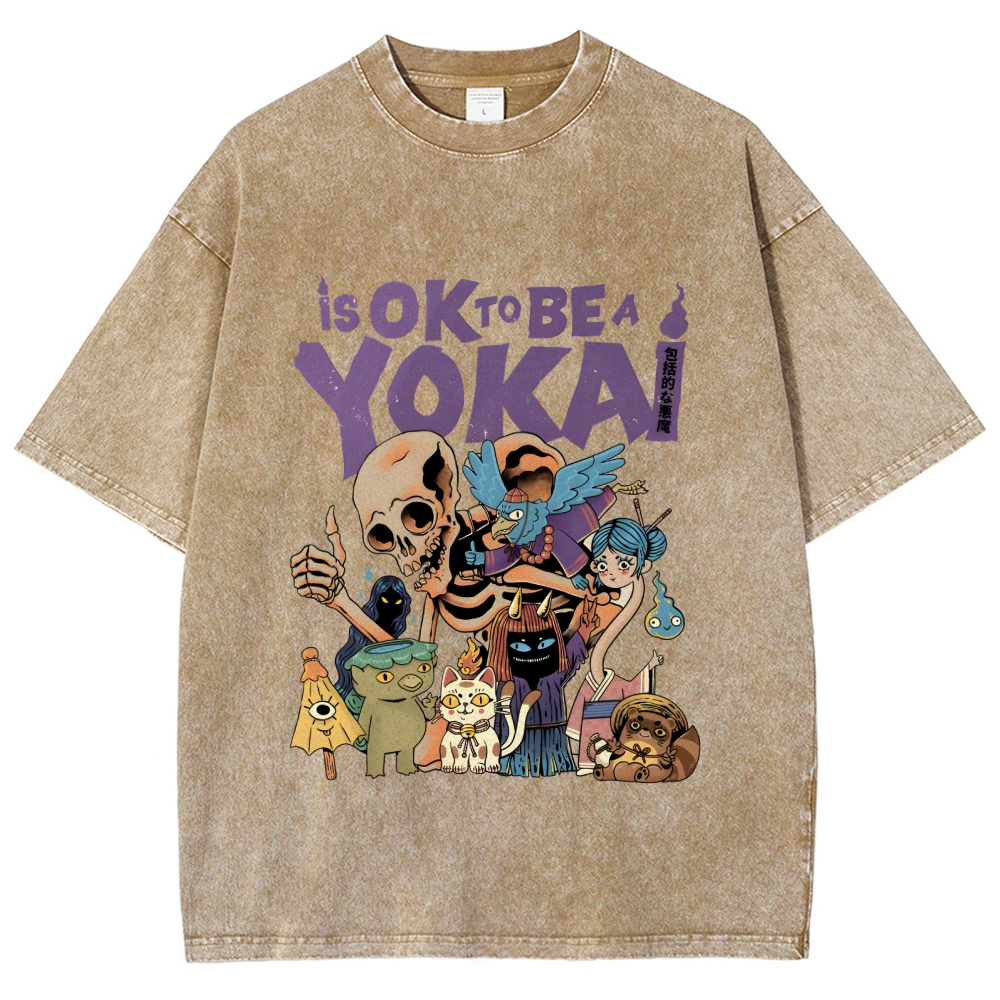 Ok yokai Vintage Washed T-shirt