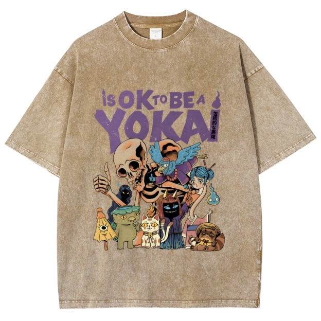 Ok yokai Vintage Washed T-shirt