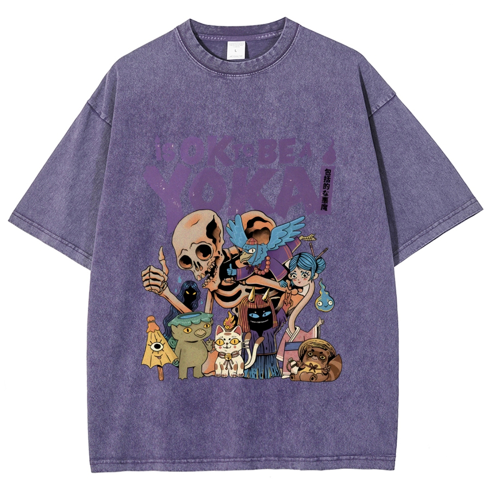 Ok yokai Vintage Washed T-shirt
