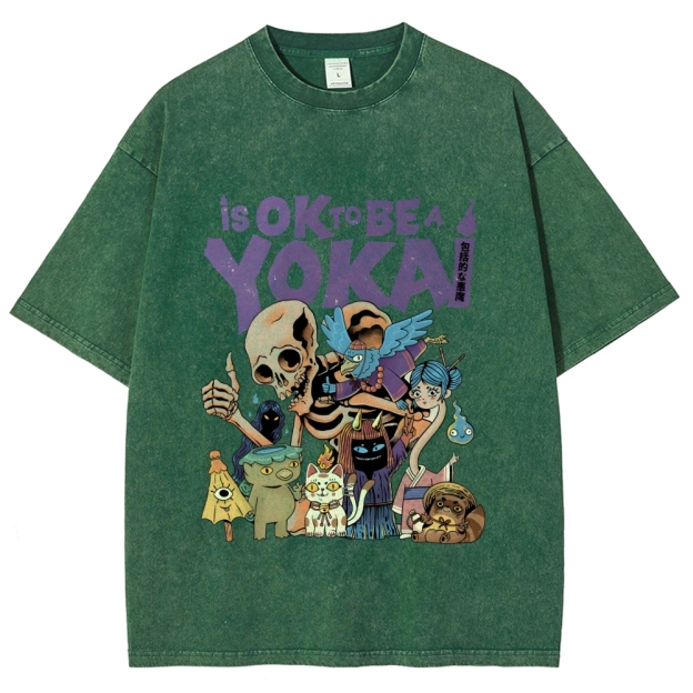 Ok yokai Vintage Washed T-shirt