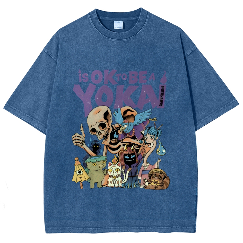Ok yokai Vintage Washed T-shirt