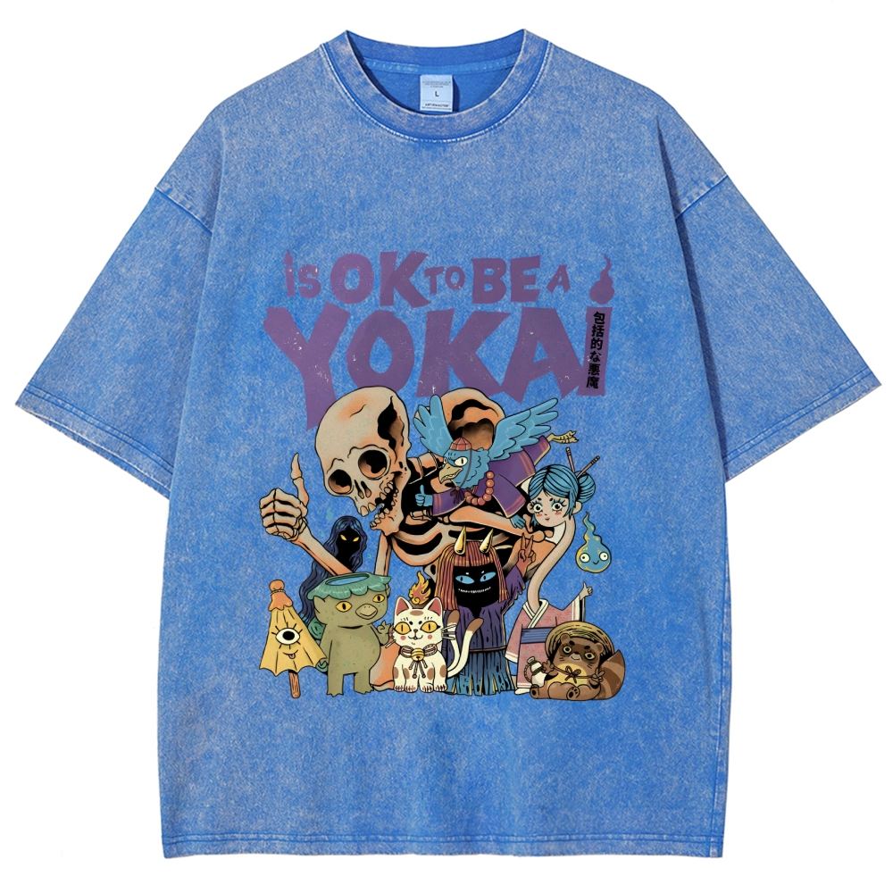 Ok yokai Vintage Washed T-shirt