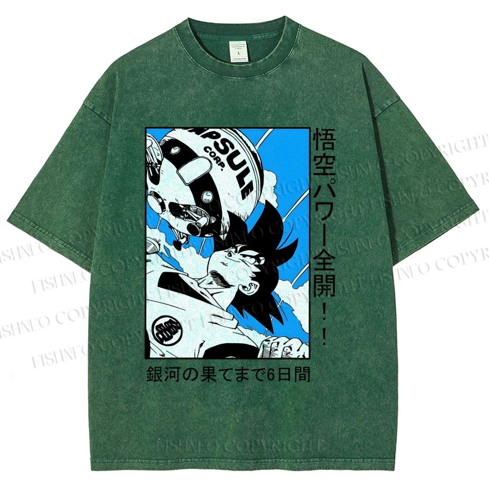 Unisex Dragon Ball Goku Printed Washed Tee