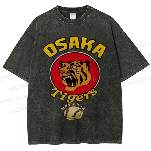 Unisex Osaka Tigers Printed Washed Tee