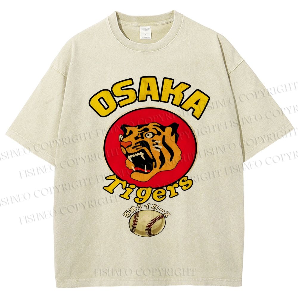 Unisex Osaka Tigers Printed Washed Tee