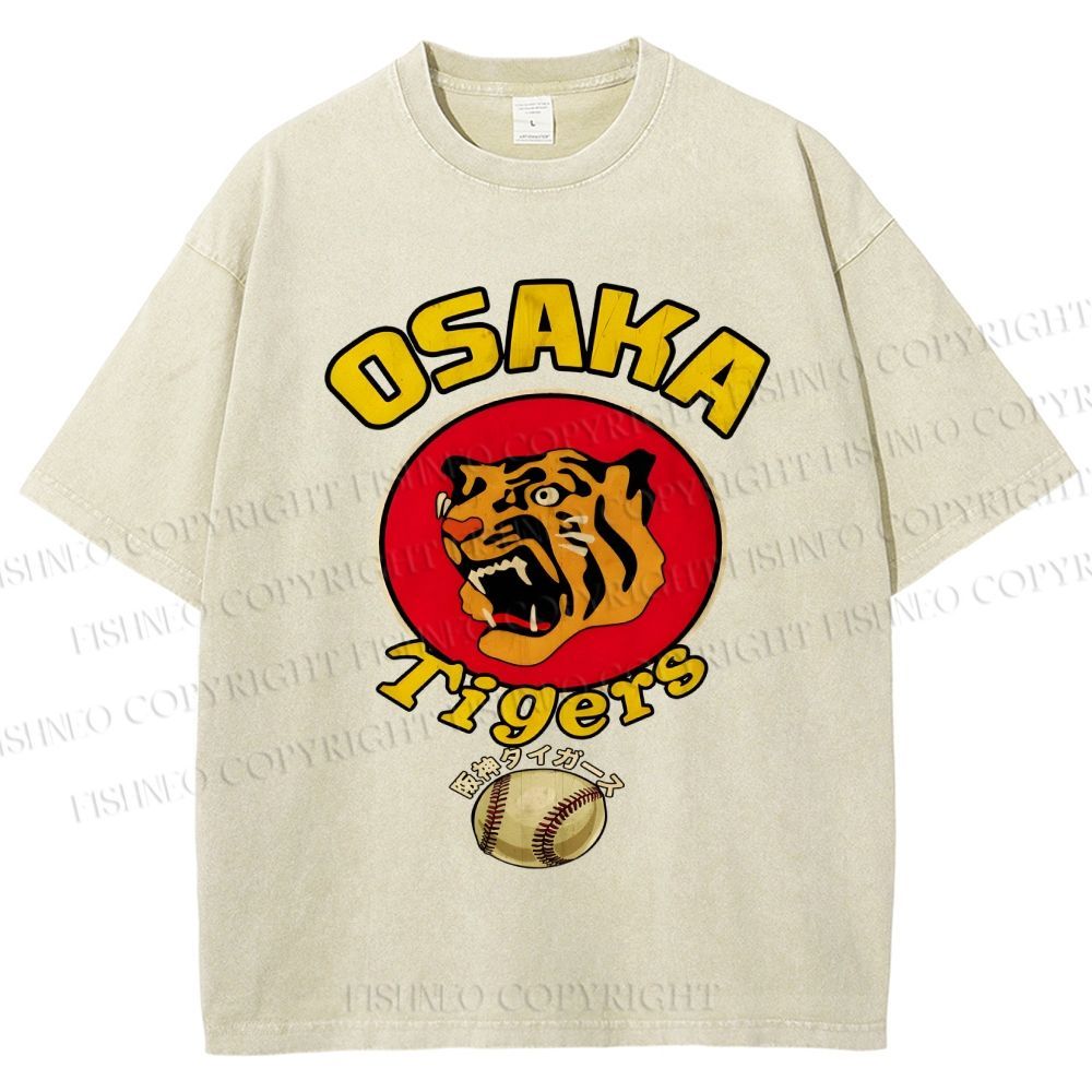 Unisex Osaka Tigers Printed Washed Tee
