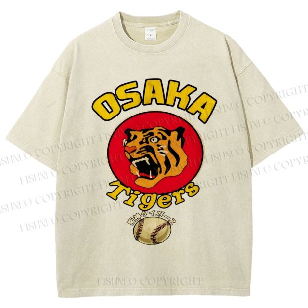 Unisex Osaka Tigers Printed Washed Tee
