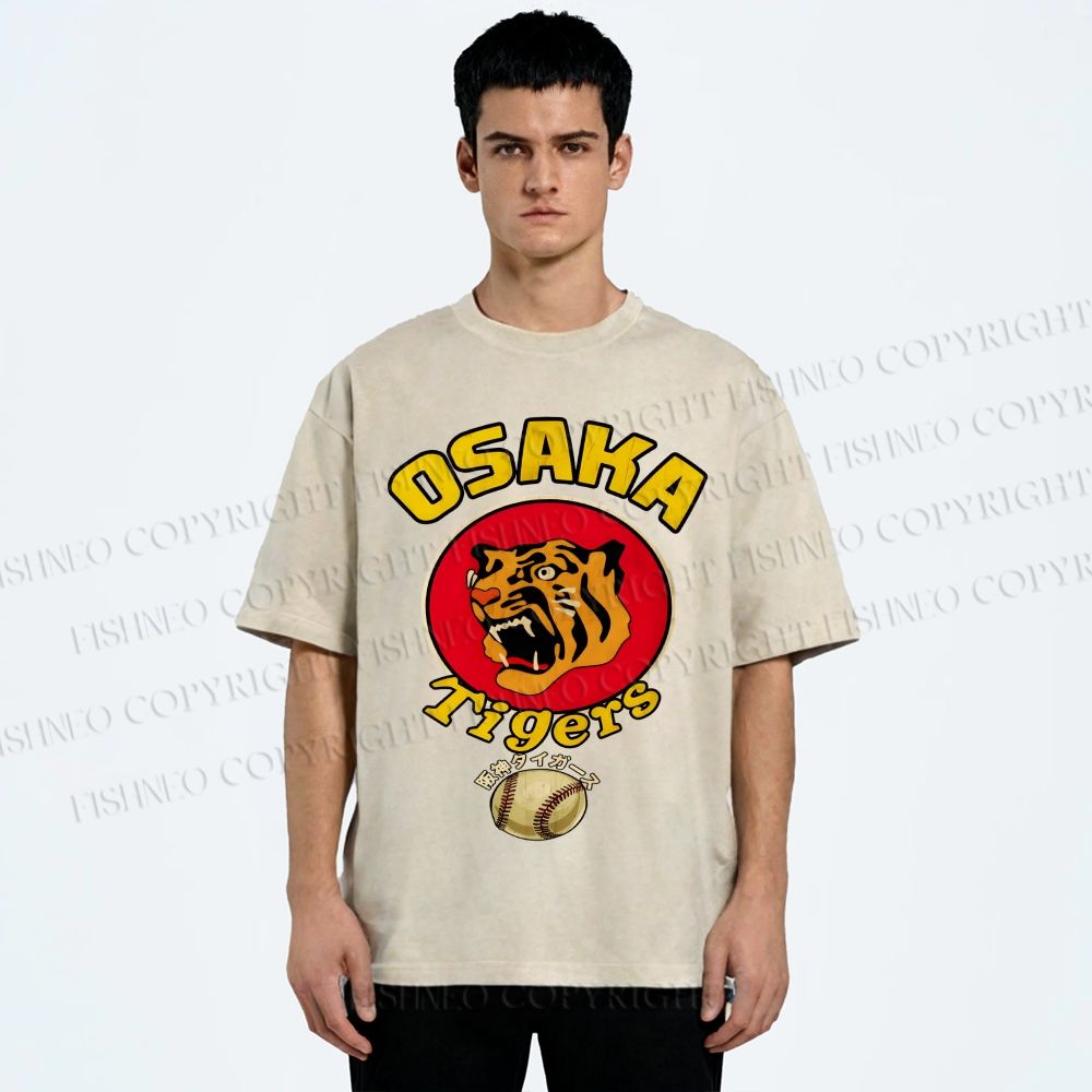 Unisex Osaka Tigers Printed Washed Tee