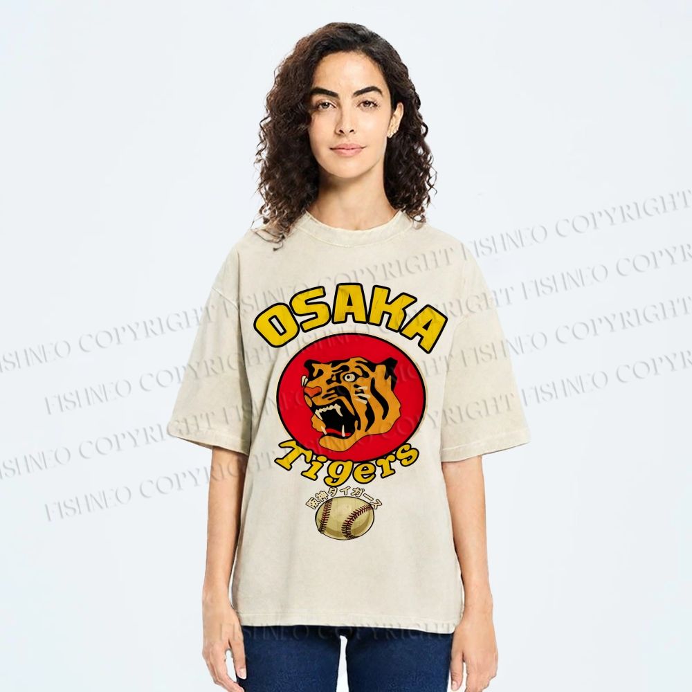 Unisex Osaka Tigers Printed Washed Tee