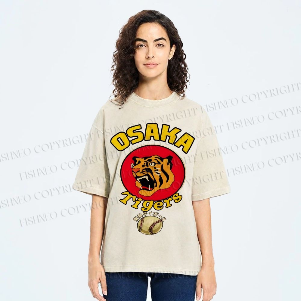 Unisex Osaka Tigers Printed Washed Tee