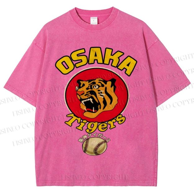 Unisex Osaka Tigers Printed Washed Tee