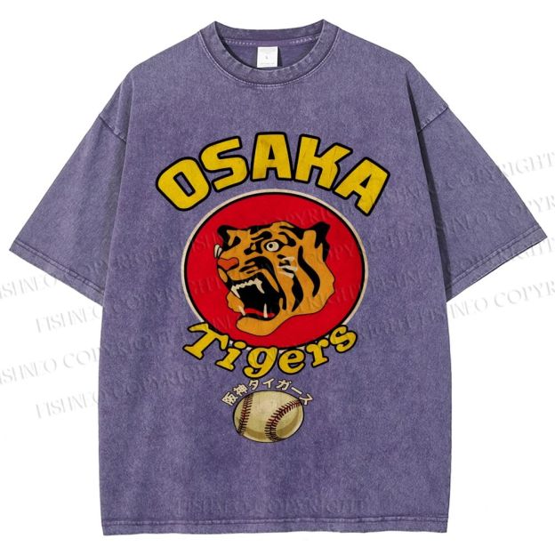 Unisex Osaka Tigers Printed Washed Tee