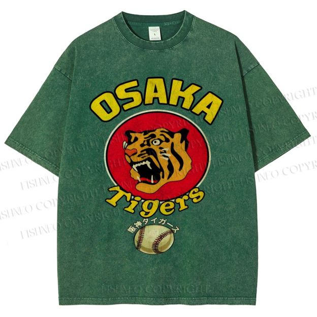 Unisex Osaka Tigers Printed Washed Tee