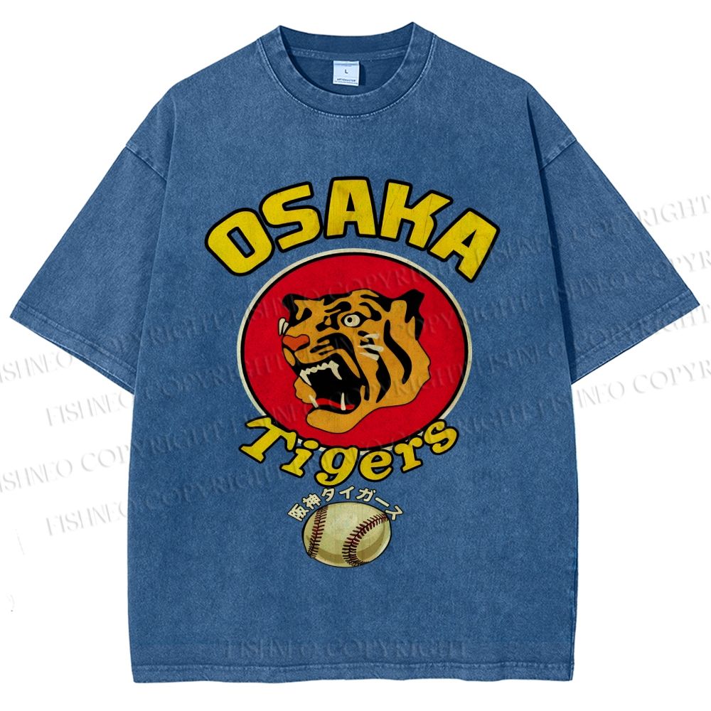 Unisex Osaka Tigers Printed Washed Tee