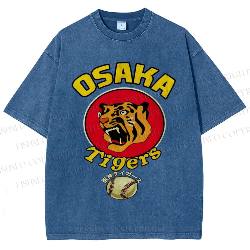 Unisex Osaka Tigers Printed Washed Tee