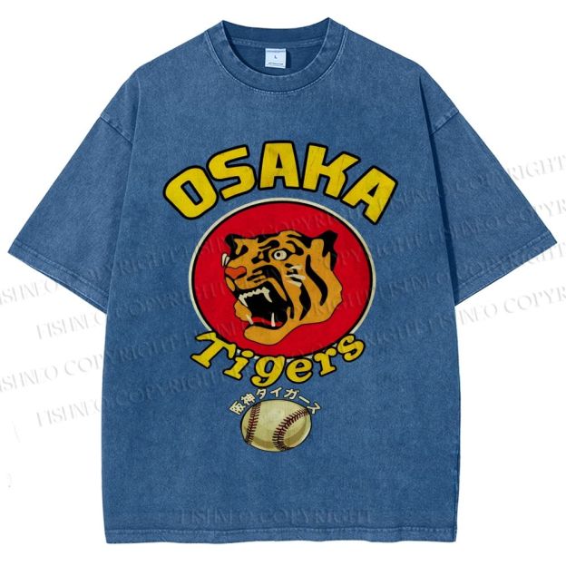 Unisex Osaka Tigers Printed Washed Tee